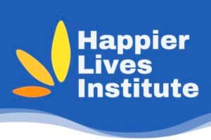 An inspiring logo of Happier Lives Institute with colorful leaf design.