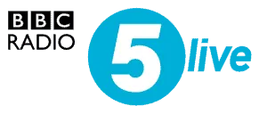 Five Live logo featuring a blue circle with the number five and "live" text.