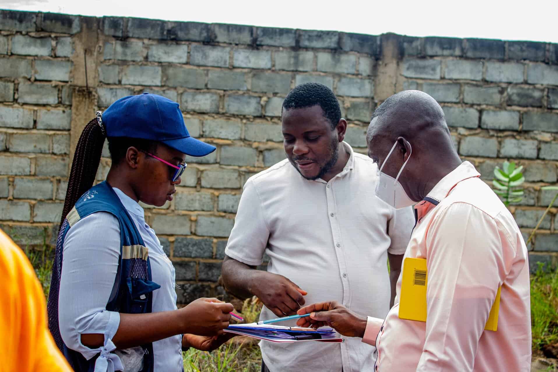 A team from Pure Earth Ghana conducting a home-based assessment.